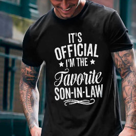 Officiële ik ben de favoriete schoonzoon t-shirt