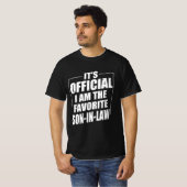 Officiële ik ben de favoriete schoonzoon t-shirt (Voorkant volledig)