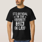 Officiële ik ben de favoriete schoonzoon t-shirt (Voorkant)