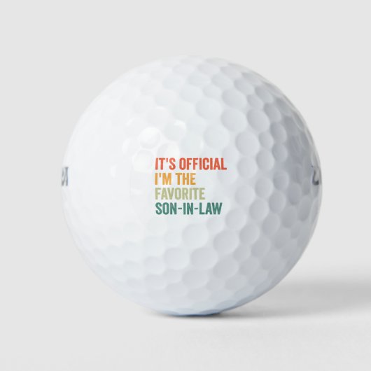 Officiële ik ben de Favoriete zoon in de wet Funny Golfballen (Voorkant)
