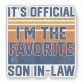 Officiële ik ben de favoriete zoon in de wet sticker (Voorkant)
