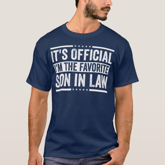 Officiële ik ben de favoriete zoon in de wet t-shirt (Voorkant)