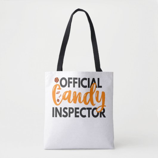 Officiële inspecteur Snoep Funny Halloween-behande Tote Bag (Voorkant)