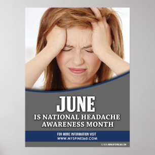 Officiële JUNE National Headache Awareness Poster