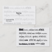 Officiële kaart met atheïst Visitekaartje (Voorkant / Achterkant)