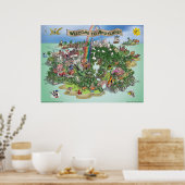 Officiële kaart van Andyland (poster) Poster (Keuken)