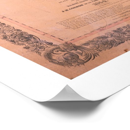 Officiële kaart van Californië Poster (Hoek)