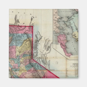 Officiële kaart van de staat Californië Magneet