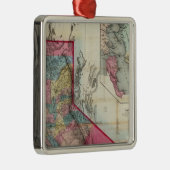 Officiële kaart van de staat Californië Metalen Ornament (Rechts)