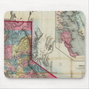 Officiële kaart van de staat Californië Muismat