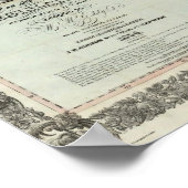 Officiële kaart van de staat Californië Poster (Hoek)