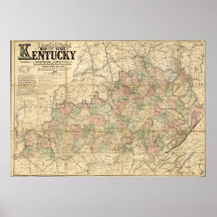 Officiële kaart van Llyod rond 1862 Kentucky Poster