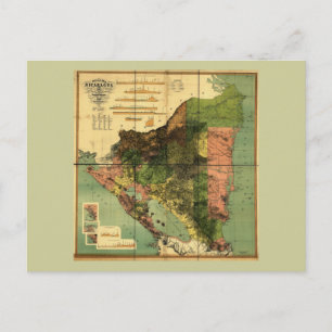 Officiële kaart van Nicaragua 1898