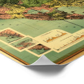 Officiële kaart van Nicaragua 1898 Poster (Hoek)