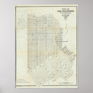 Officiële kaart van San Francisco Poster
