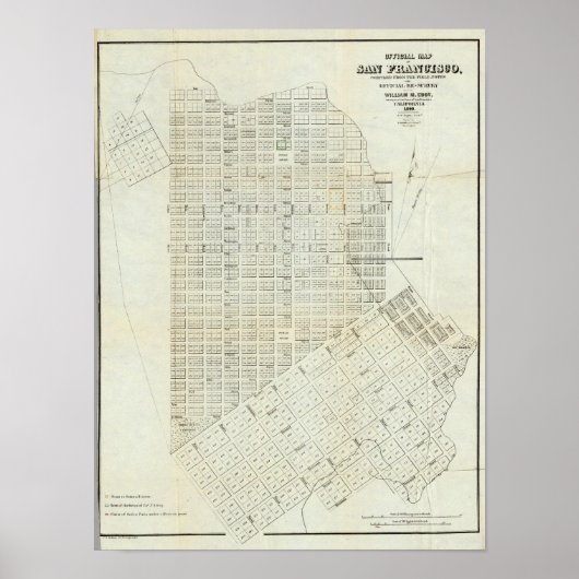 Officiële kaart van San Francisco Poster (Voorkant)