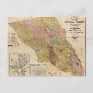 Officiële kaart van Sonoma County, Californië (190