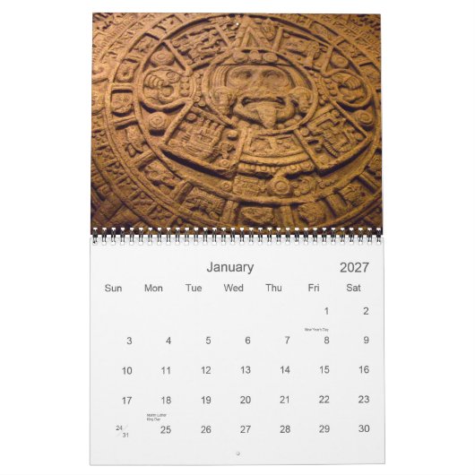 Officiële kalender 2012 Mayan (Jan 2027)