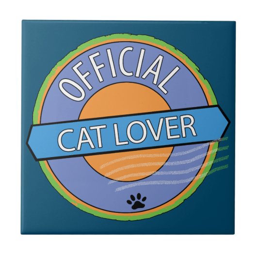 Officiële kat Lover Tegeltje (Voorkant)