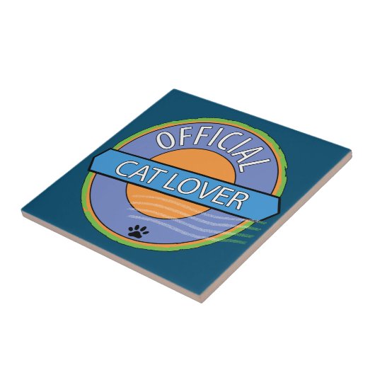 Officiële kat Lover Tegeltje (Zijkant)