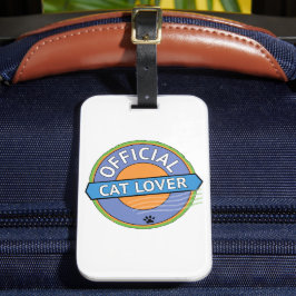 Officiële Kattenliefhebber Bagagelabel