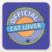 Officiële Kattenliefhebber Kartonnen Onderzetters (Voorkant)