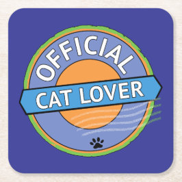 Officiële Kattenliefhebber Kartonnen Onderzetters