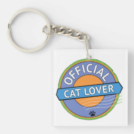 Officiële Kattenliefhebber Sleutelhanger