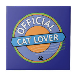 Officiële Kattenliefhebber Tegeltje