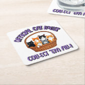 Officiële kattenliefhebber – Verzamel ‘Em All Kartonnen Onderzetters (Schuin)