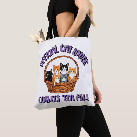 Officiële kattenliefhebber – Verzamel ‘Em All Tote Bag (Dichtbij)