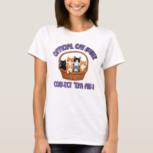 Officiële kattenliefhebber – Verzamel ze allemaal T-shirt