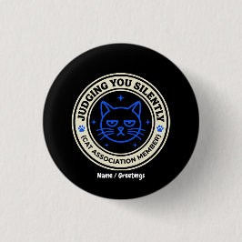 Officiële Kattenvereniging Lid dat je Stilzwijgend Ronde Button 3,2 Cm