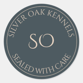 Officiële Kennels "Sealed with Care" Klein Ronde Sticker