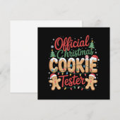 Officiële Kerst Cookie Tester Crew Baking Kerstmis Feestdagenkaart (Voorkant / Achterkant)