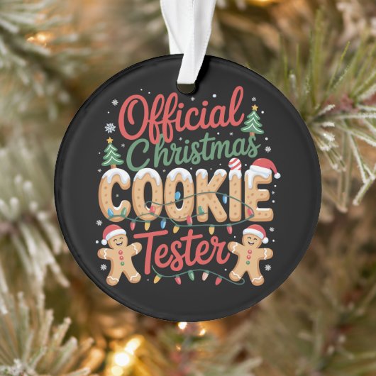 Officiële Kerst Cookie Tester Crew Baking Kerstmis Ornament (Boom)