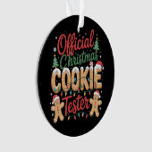 Officiële Kerst Cookie Tester Crew Baking Kerstmis Ornament (voorkant)