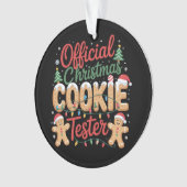 Officiële Kerst Cookie Tester Crew Baking Kerstmis Ornament (voorkant)