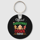 Officiële Kerst Cookie Tester - Grappig Kerstbaki Sleutelhanger (Voorkant)