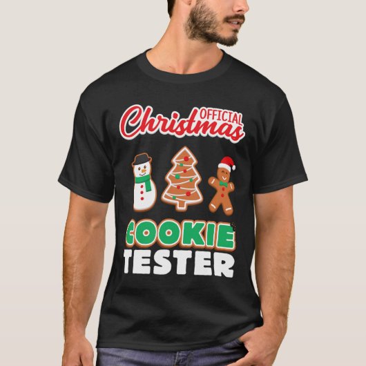 Officiële Kerst Cookie Tester T Xmas Schattige Peu T-shirt (Voorkant)
