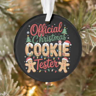 Officiële Kerst Koek Tester Crew Bakken Kerstmis Ornament