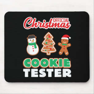 Officiële Kerst Koekje Tester T-shirt Kerst Lief Muismat