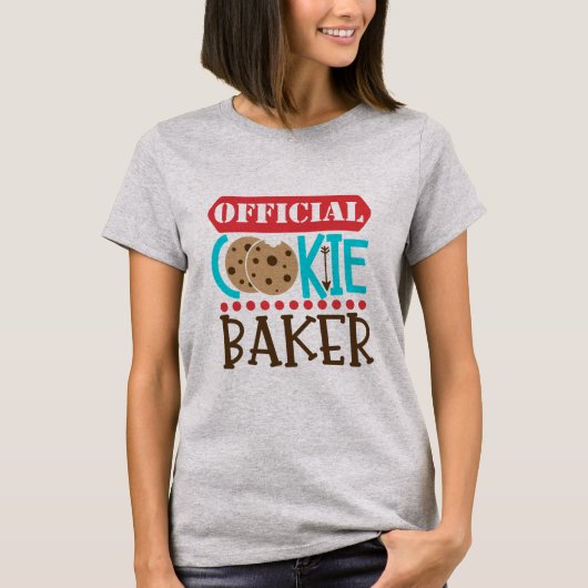 Officiële kerst van Cookie Baker T-shirt (Voorkant)