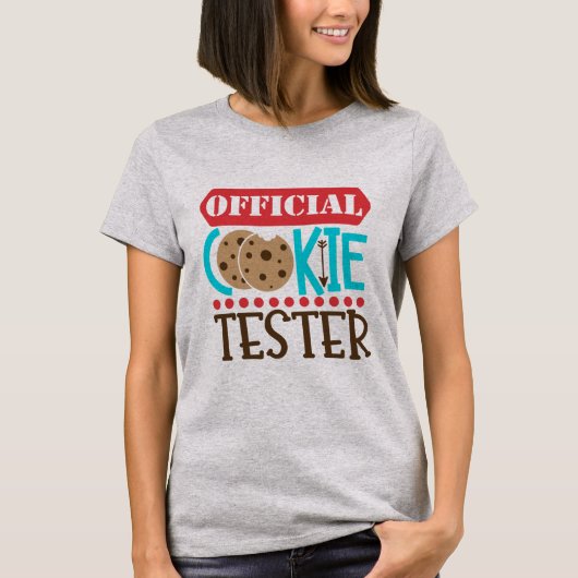 Officiële kerst van Cookie Tester T-shirt (Voorkant)