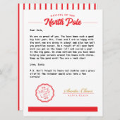 Officiële kerstbrief feestdagenkaart (Voorkant / Achterkant)