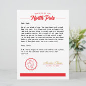 Officiële kerstbrief feestdagenkaart (Staand voorkant)