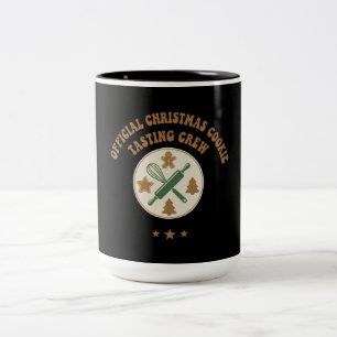 Officiële Kerstkoekjes Proeverij Crew Retro Tweekleurige Koffiemok