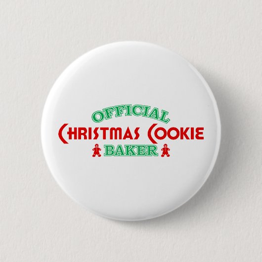 Officiële kerstkoekjesbakker ronde button 5,7 cm (Voorkant)