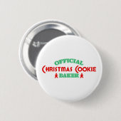 Officiële kerstkoekjesbakker ronde button 5,7 cm (Voorkant /achterkant)