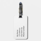 Officiële kerstkooktester bagagelabel (Achterkant verticaal)